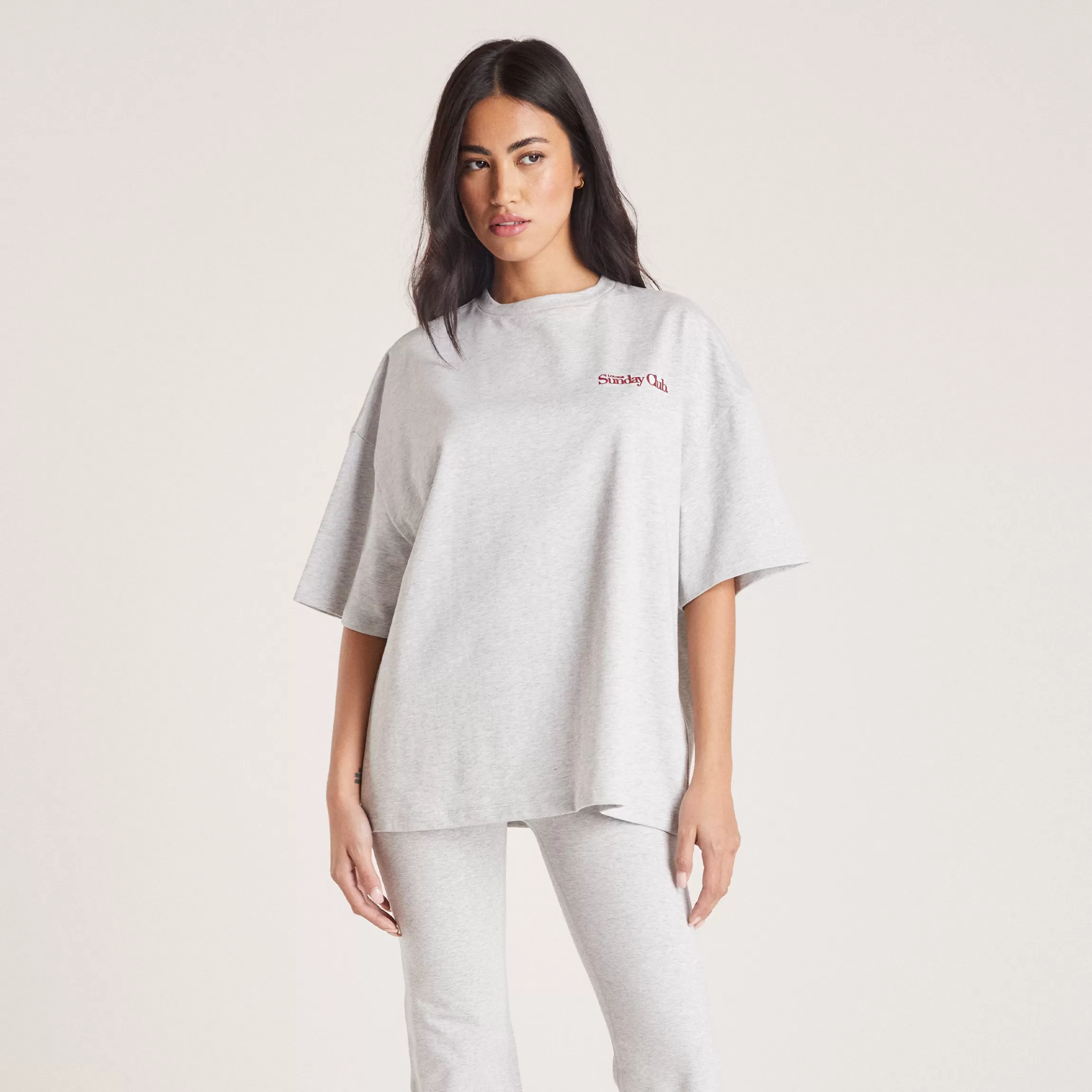 Lounge Boxy T-Shirt - Grijs Marl GrijsMarl Shop