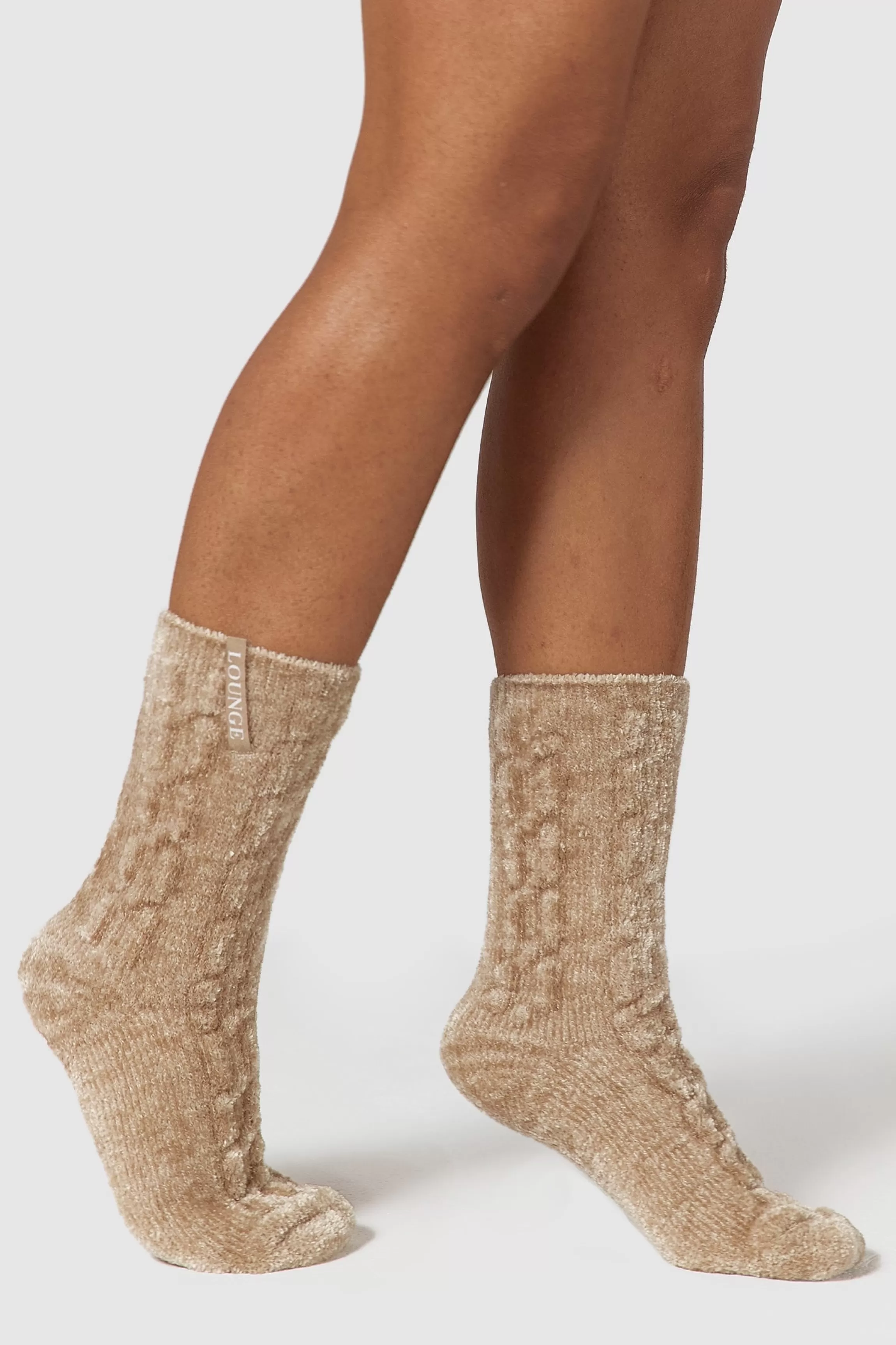 Lounge Chenille Gebreide Sokken - Nerts Sale