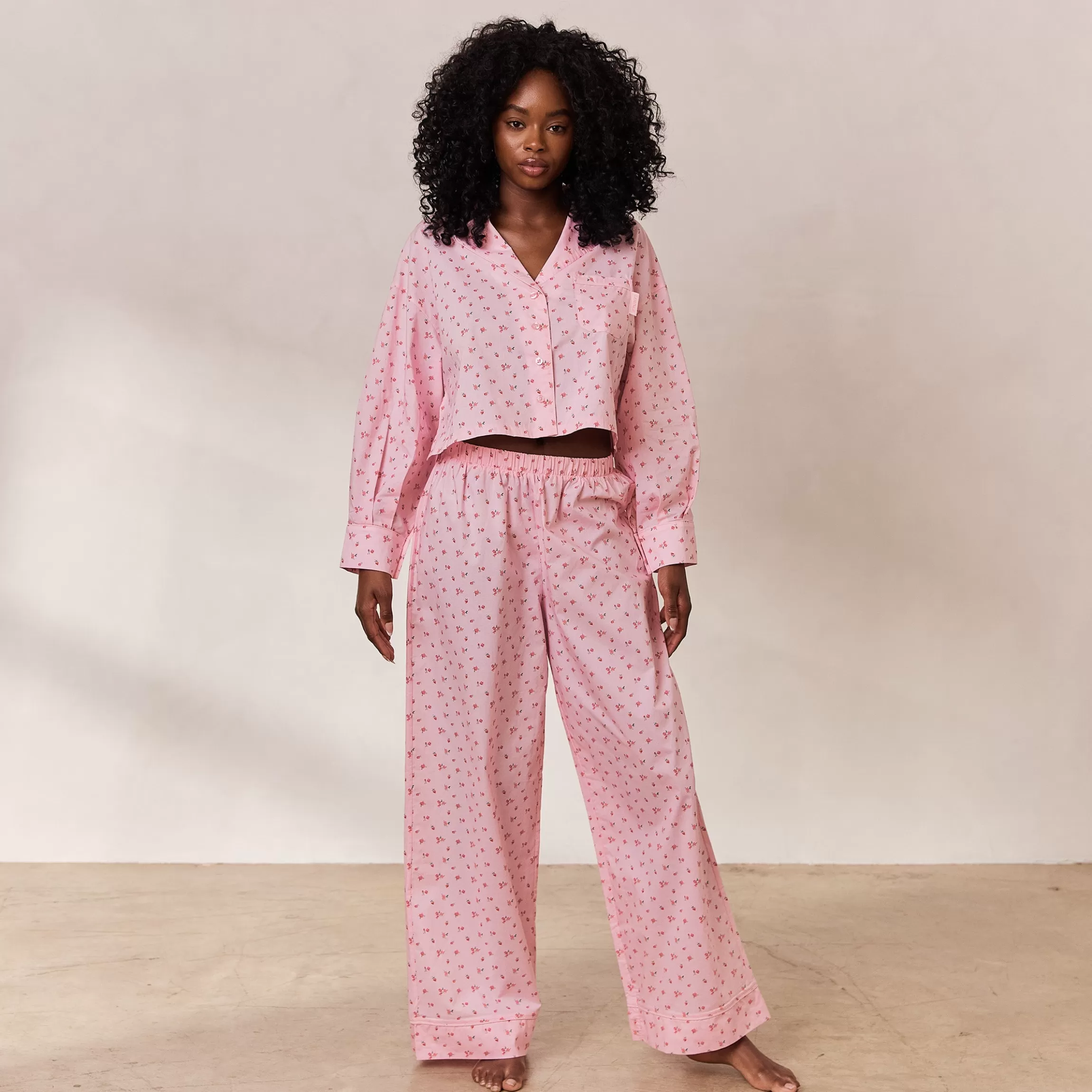 Lounge Floral Pyjama Broek - Roze Print RozePrint Fashion