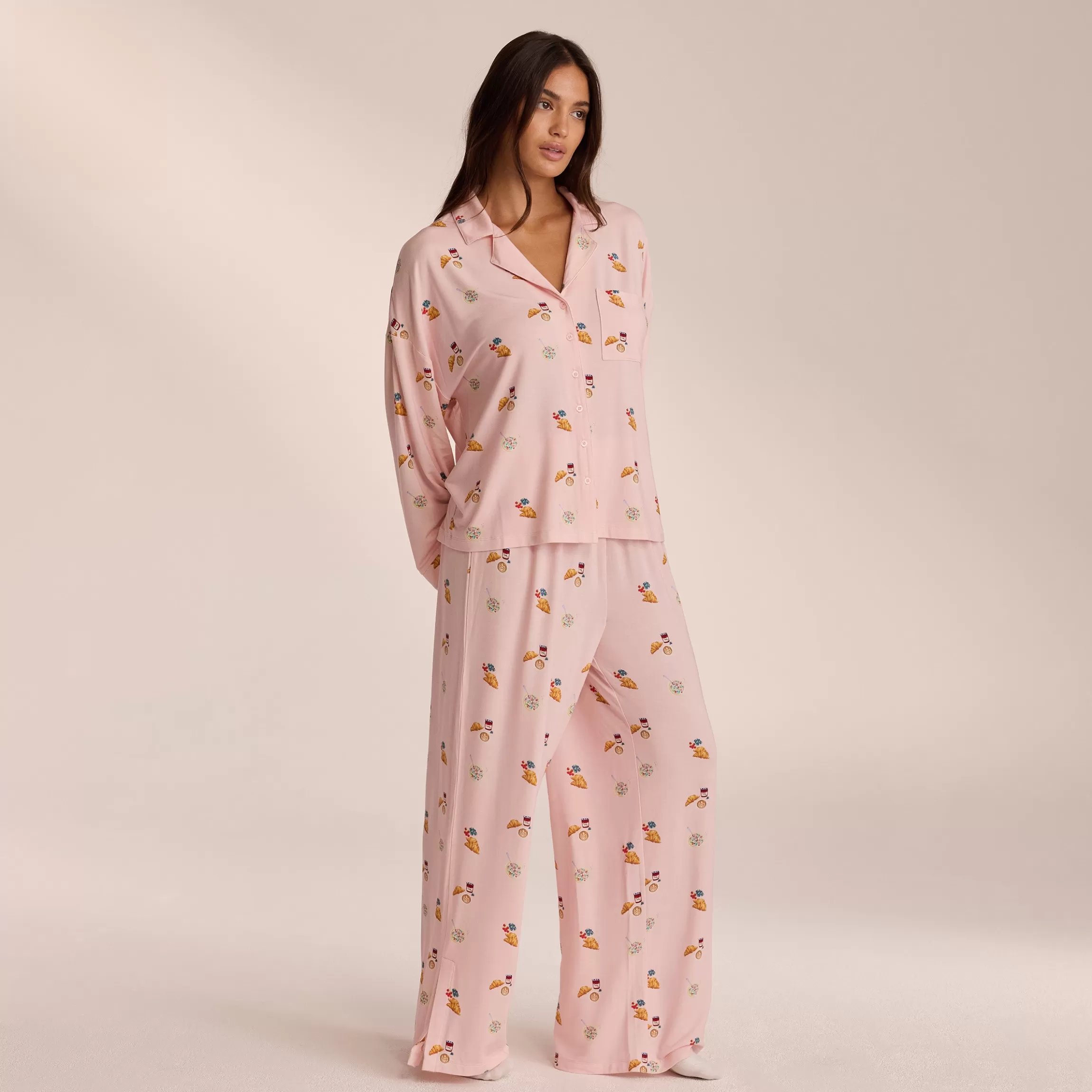 Lounge Modal Pyjamabroek - Roze Outlet