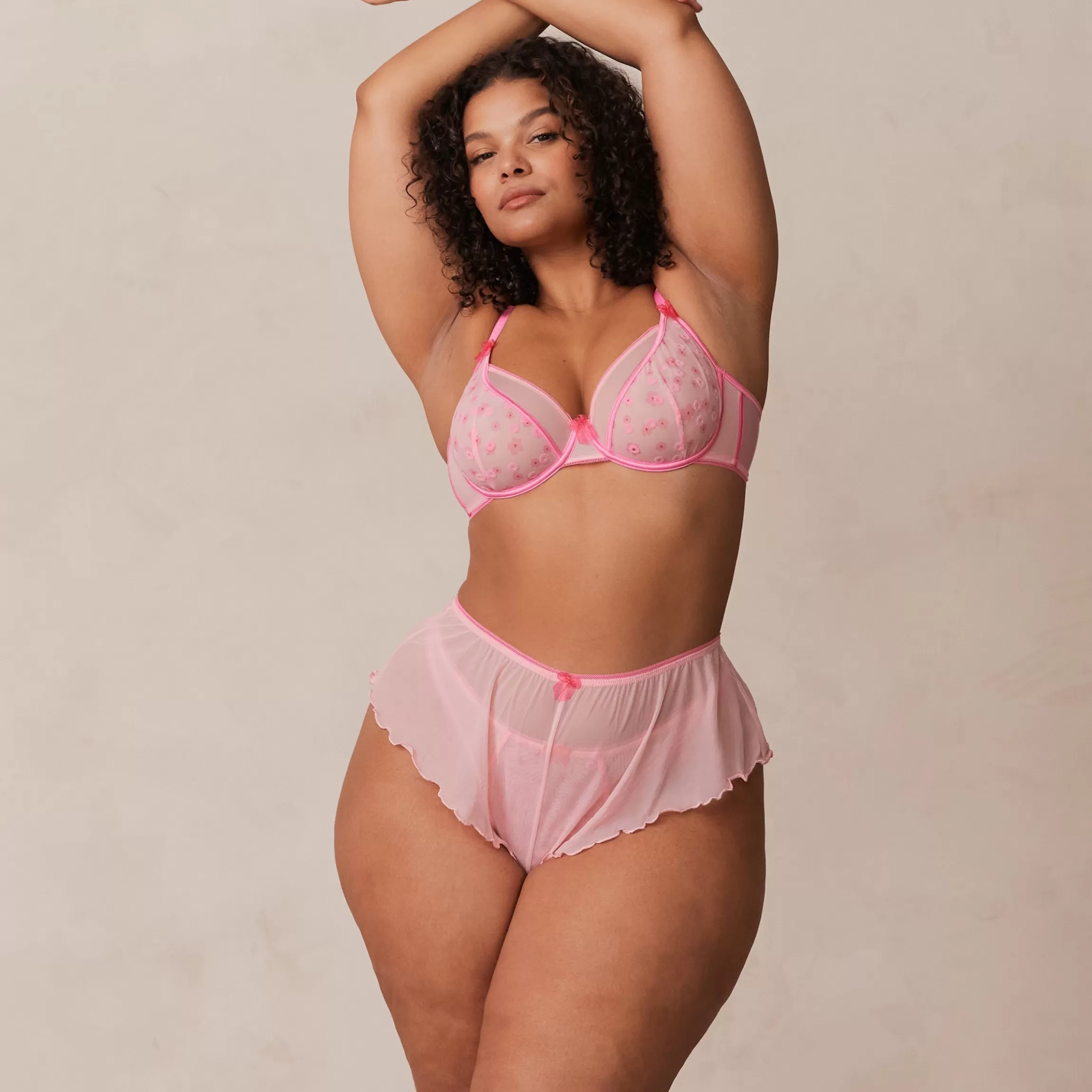 Lounge Thea Intimates String & Korte Broek (Set) - Candy roze Candyroze Cheap