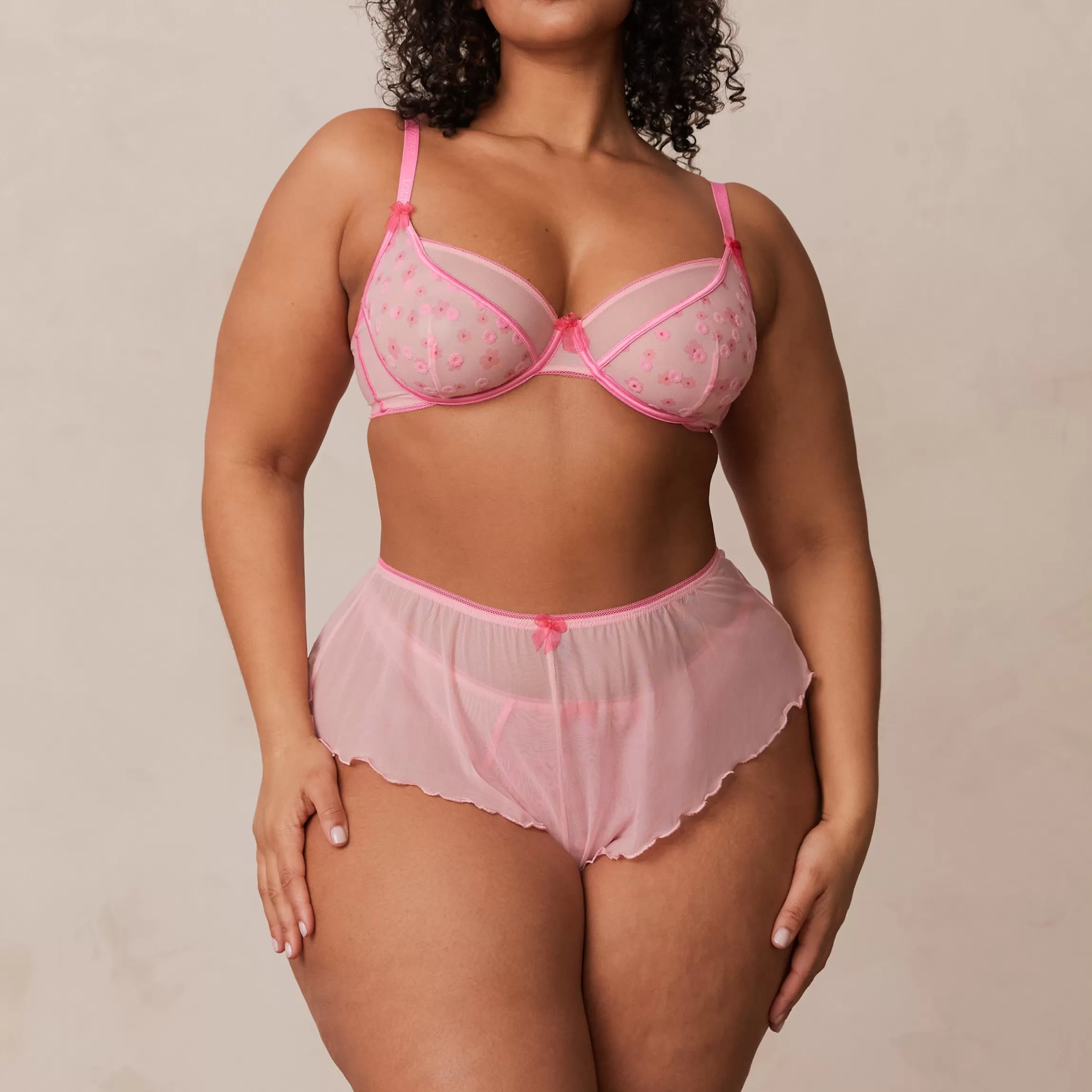 Lounge Thea Intimates String & Korte Broek (Set) - Candy roze Candyroze Cheap
